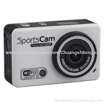 2014 Newest Sport Camera, Wi-Fi with 120-degree Wide Lens, HD 1080p/30fps and HD 720p/60fps